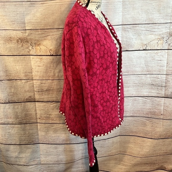 Vintage Nomadic Traders Cardigan Sweater Front Zipper Size Large Ramie/Cotton - Picture 5 of 9